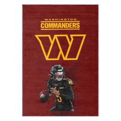 nfl washington commanders area rug non slip football carpet home decor gift idea for fans wscd211
