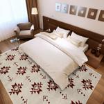 red southwestern tribal area rug boho native american pattern nonslip washable rug for bedroom bedroom