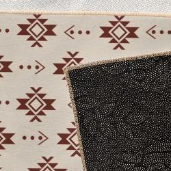 red southwestern tribal area rug boho native american pattern nonslip washable rug for bedroom zoom