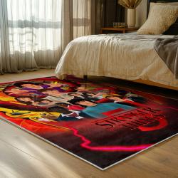 stranger things movie carpet area rug home decor bedroom gift for fans gift for son st85