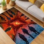 stranger things movie carpet area rug home decor living room gift for fans gift for son st23