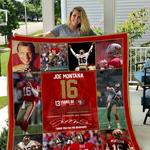 13 years of joe montana san francisco 49ers quilt blanket great customized blanket gifts for