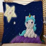 3d fantasy unicorn on a mountain quilt d2384714