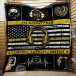 911 dispatcher courtesy loyalty service quilt blanket d2351923