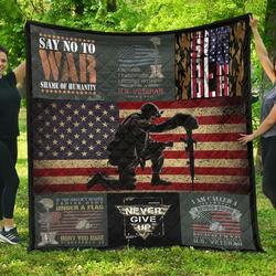 A Bc - Retired Soldiers And Veterans Premium Quilt Blanket