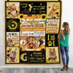 ad yorkshire terrier and sunflower quilt ligfh fuct2409 d2387380