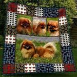 adorable pekingese dog quilt blanket great customized gifts for birthday christmas thanksgiving