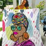 afro black women headwrap colorful style th2309043cl quilt blanket d2318422