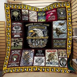 Airborne Veteran If You Love A Paratrooper Quilt Blanket Great Customized Gifts For Birthday Christmas Thanksgiving Veteran Day Perfect Gifts For Veteran