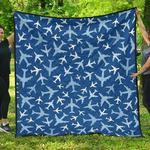 airplane pattern in the sky dhcdhc dt1910 quilt blanket d2315416