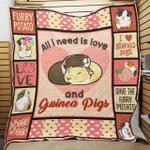 all i need is love and guinea pigs quilt blanket great customized blanket gifts for birthday