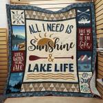 all i need is sunshine and lake life quilt blanket great customized blanket gifts for birthday