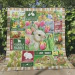 always be yourself unless you can be a rabbit then always be a rabbit quilt blanket great