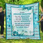 amazing daughter i love you so much cla0211100q quilt blanket d2355288