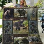 american black bear in natural quilt blanket great customized blanket gifts for birthday christmas