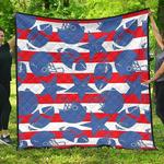 american football ball star stripes pattern dhcdhc dt1910 quilt blanket d2315531