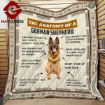 anatomy of german shepherd quilt qv d2389867