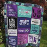 archery some say live laugh love i say raise aim shoot quilt blanket great customized blanket gifts