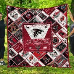 Atlanta Falcons Football Team Quilt Blanket Great Blanket Gifts For Birthday Christmas Thanksgiving