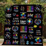 autism awareness black summer quilt blanket d2325411