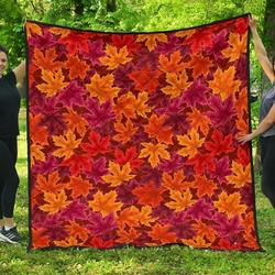 Autumn Maple Leaf Pattern DHCDHC DT1910 Quilt Blanket