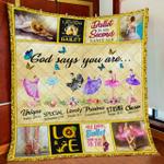 ballet girls god says you are quilt blanket d2340018
