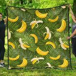 banana palm leaves pattern dhcdhc dt1910 quilt blanket d2315372