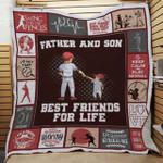 baseball father and son quilt blanket great customized gifts for birthday christmas thanksgiving