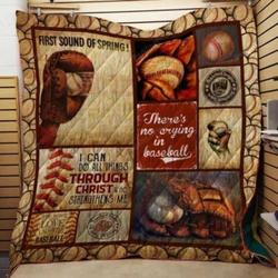 Baseball First Sound Of Spring Quilt Blanket Great Customized Gifts For Birthday Christmas Thanksgiving Perfect Gifts For Baseball Lover