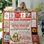 baseball grandson love grandma quilt blanket d2351071