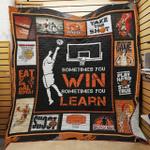 basketball sometimes you win sometimes you learn quilt blanket great customized blanket gifts for
