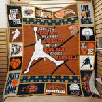 basketball stay low go fast kill first die last one shot one kill no luck all skill quilt blanket