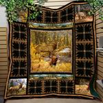 beautiful elk 3 layer 3d customized quilt d2315081