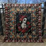 beautiful lady and skulls quilt blanket yln7 quilt d2323178