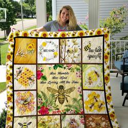 Bee Bee Humble Bee Kind Quilt Blanket Great Customized Blanket Gifts For Birthday Christmas Thanksgiving