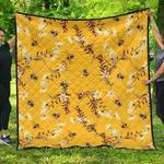 bee flower pattern dhcdhc dt1910 quilt blanket d2315785