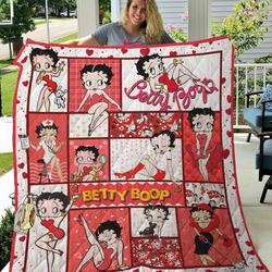 Betty Boop Cartoon Quilt Blanket - Best Gifts For Fans, Birthdays