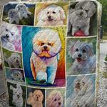 bichon dog quilt d2386526