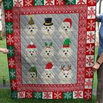 bichon frise dog quilt d2386525