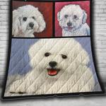 bichon frise dogs quilt blanket a172 d2322150