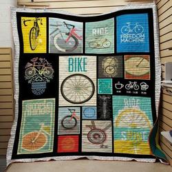 Bike Skull Quilt Blanket  Quilt