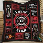 billiards i beat people with a stick quilt blanket great customized blanket gifts for birthday