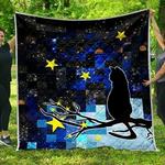 black cat at night kl2409087cl quilt blanket d2318335