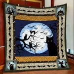 black cat halloween night kl2409090cl quilt blanket d2318333