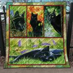 black cat in garden ntth011298 ndc 3d customized quilt d2315126