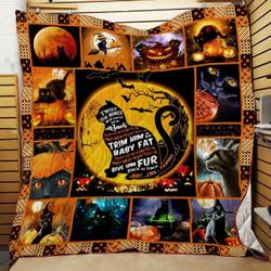 Black Cats Halloween Quilt Blanket ABC07114251