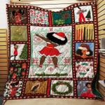 black girl dabbing merry christmas dhcdhc dt1810 quilt blanket d2315722