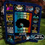 black nurse personalized quilt blanket bbb120603nb d2355841