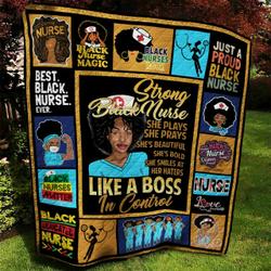 Black Nurse Quilt Blanket Aaa260601Ta