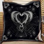 black white dragon couple quilt kp4 d2384396